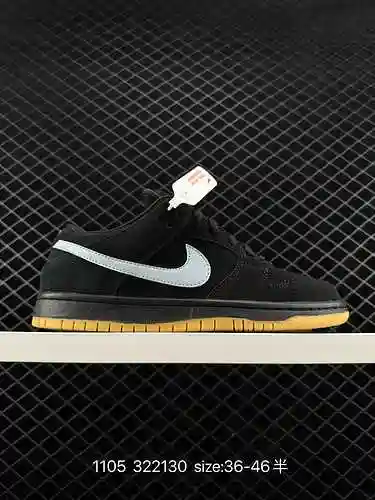 Nike SB Dunk LowBlackFog Dunk Collection Low Top Casual Sports Skateboarding Zapato "Black Rubb