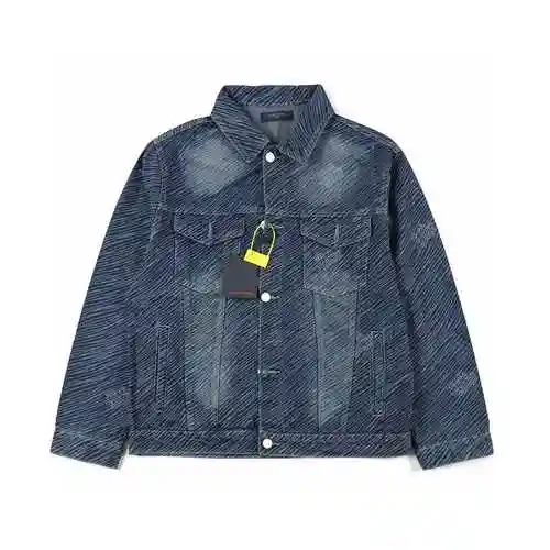 LV/23Fw diagonal striped denim jacket