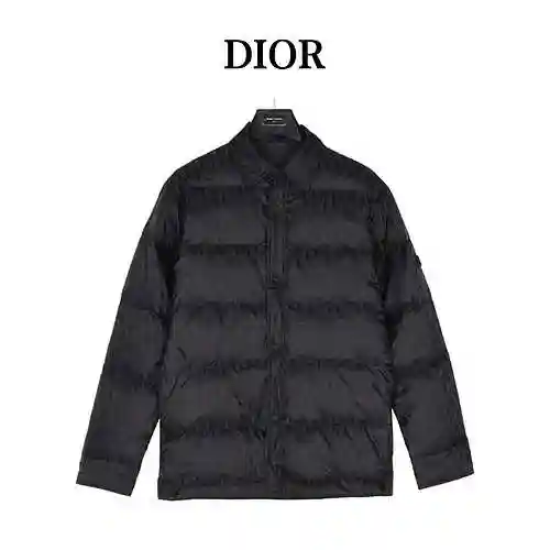 CD/Dior 23 Fw AOP Dark Jacquard Polo Down Coat