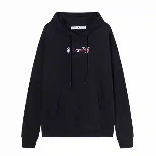 O * FF W * HITE C/O VIRGIL ABLOH Broken Graffiti Arrow Print Hoodie