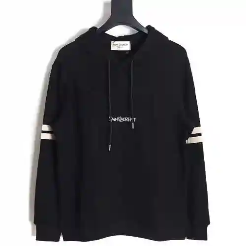 YSL Saint Laurent SLP Spliced Ribbon Letter Embroidered Sweater