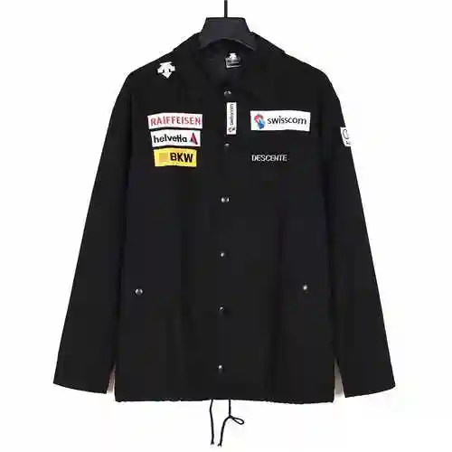 DESC * ENTE Autumn Exclusive Swiss Alpine Ski Team Co branded Polo Coach Jacket