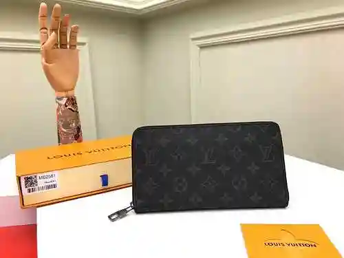 La billetera con clip largo exclusiva para hombres adopta una versión de réplica de lona original im