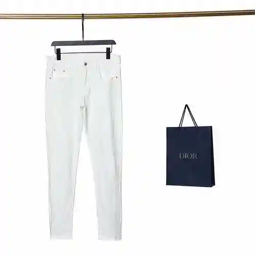 Dior/CD Jeans 23 New Small White Straight Leg Jeans