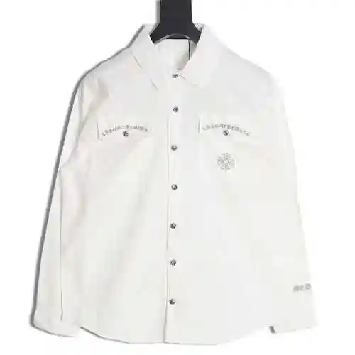 CH CROWSIN Pocket Embroidered Shirt Coat