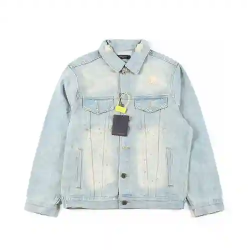 LV Louis Vuitton Sky Star Hot Diamond Embroidered Denim Coat