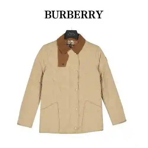 BBR/Burberry 23FW Standing Neck Diamond Plaid Cotton Coat
