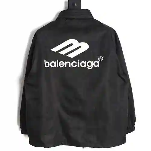 BLCG Balenciaga Stand Neck Back Letter Charge Coat