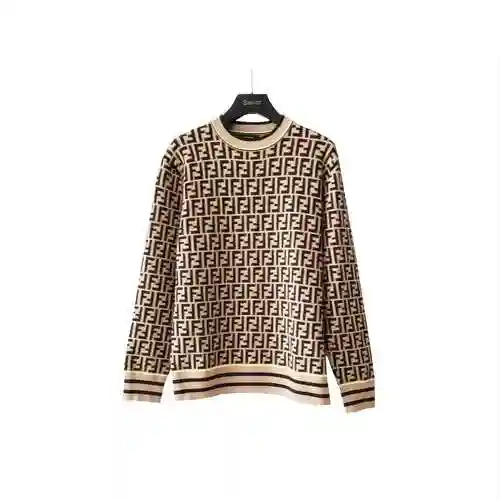 FEN * DI/Fendi 23FW New All Over Jacquard Letter Logo Sweater