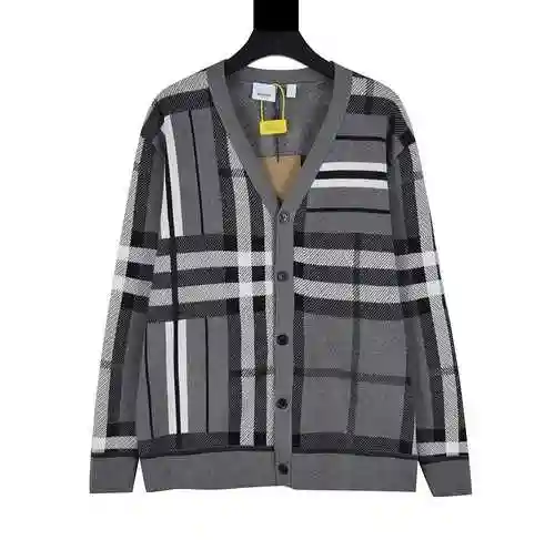 BBR 2023FW Checkered Cashmere Cardigan Sweater