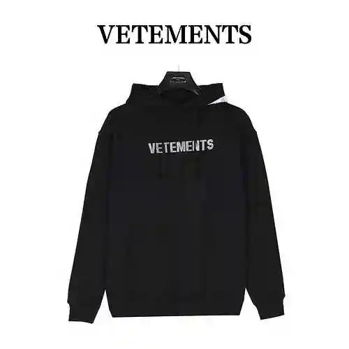 VETE * MENT * S 23FW Cute Hot Diamond Letter Hoodie