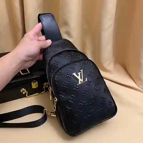 Bolso de pecho exclusivo para hombre LL, hecho de piel de vaca Original importada, bolsa de regalo d