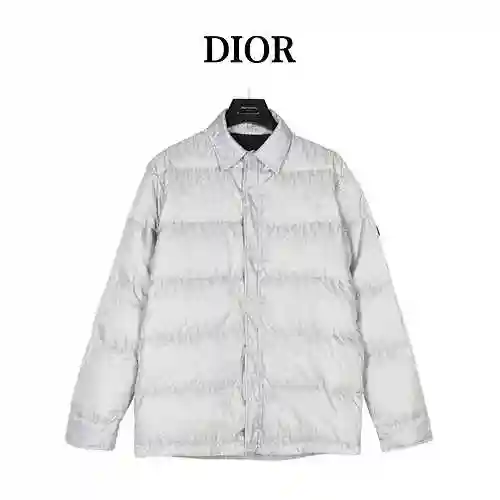 CD/Dior 23 Fw AOP Dark Jacquard Polo Down Coat