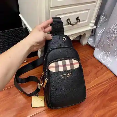 Ba @ Baoli Bolso de pecho exclusivo para hombre hecho de piel de vaca original importada Bolsa de re