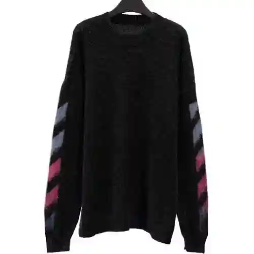 O * FF W * HITE Gradient Arrow Knitted Mahai Sweater, Unisex