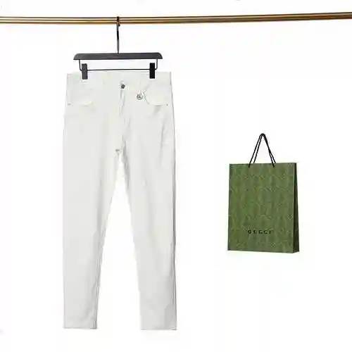 Gucci/GU * CCI Jeans 23 New Small White Straight Leg Jeans