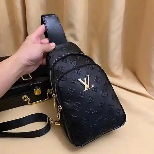 Bolso de pecho exclusivo para hombre LL, hecho de piel de vaca Original importada, bolsa de regalo d
