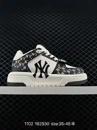 MLB Chunky Liner MID Popular serie de zapatos para jóvenes de una sola pieza: ligeros, elevados, sue