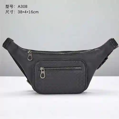 La riñonera exclusiva para hombres adopta una bolsa de regalo de entrega de alta calidad de piel de 