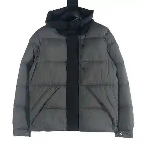MC Mengkou MC 23FW Abrigo de plumas con cremallera impermeable de nailon mate Samurai negro
