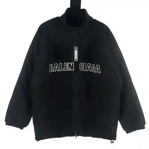 Balenciaga BLCG letter embroidered fleece zippered jacket jacket