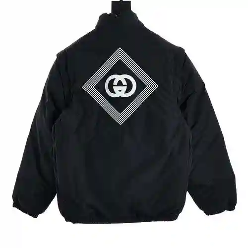 GU * CCI double G embroidered nylon down jacket with back