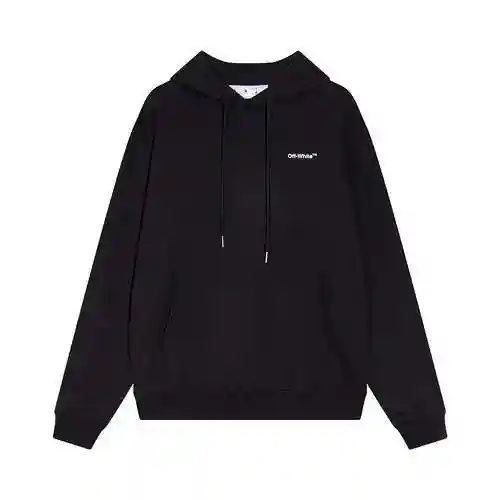 O * FF W * HITE C/O VIRGIL ABLOH Wave Line Printed Hoodie, Unisex