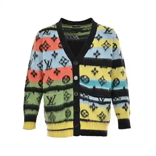 LV/Louis Vuitton 22Fw Gradient Mohair Cardigan