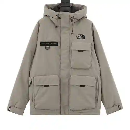 TNF North Multi Pocket Workwear Hooded Down Coat