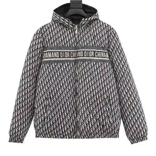 CD full print logo double-sided cotton jacket