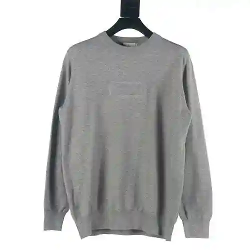Dior CD 23Fw Jersey de punto con cuello redondo y letras bordadas