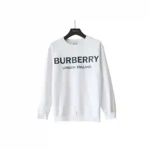 BBR/Burberry. New Classic Chest Large Logo Printed Round Neck Long Sleeve Men's and Women's Top Pull