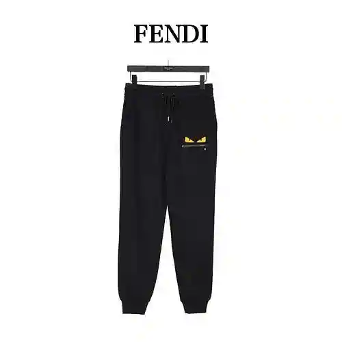 Fen * di/Fendi 23Fw Little Monster Demon Eye Zipper Guard Pants