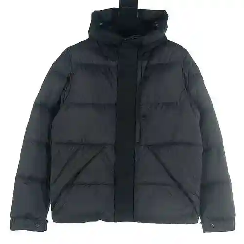 MC Mengkou MC 23FW Abrigo de plumas con cremallera impermeable de nailon mate Samurai negro