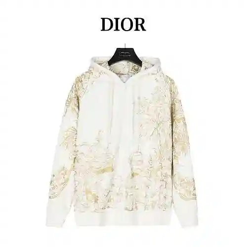 CD/Dior 23Fw Infinite Dreamland Printed Zipper Hooded Coat