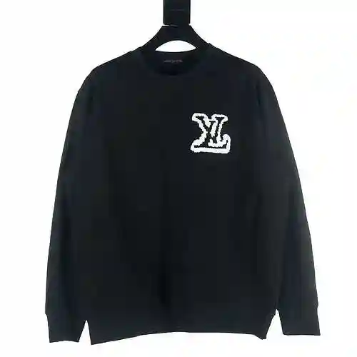 LV 23FW large print round neck sweater