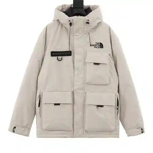 TNF North Multi Pocket Workwear Hooded Down Coat