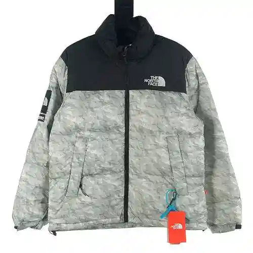 North TNF x Supreme co branded pleated waste paper down jacket