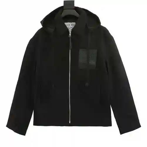 LOE * WE Roewe Chest Leather Sign Windbreaker Coat