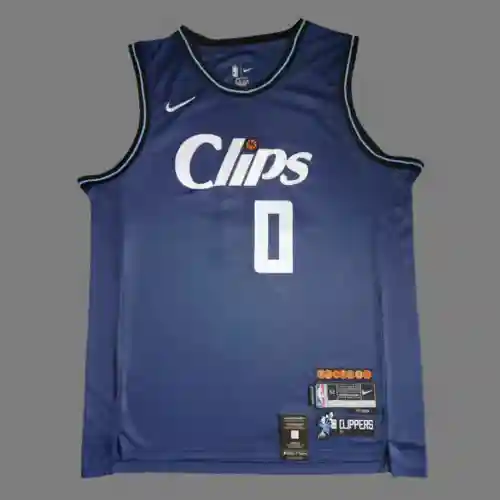 24 Season Clippers 0 Russell Westbrook City Edition Azul marino