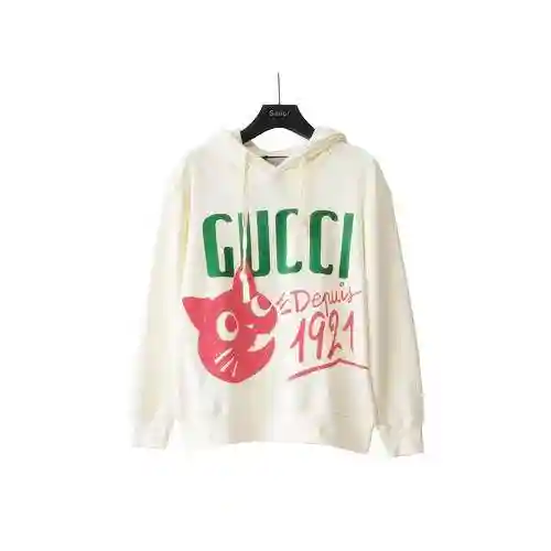GU * CCI Classic 1921 Cat Print Hoodie