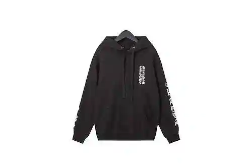 CH/Crook Heart Dark Pattern Full Print Sanskrit Hoodie, Unisex