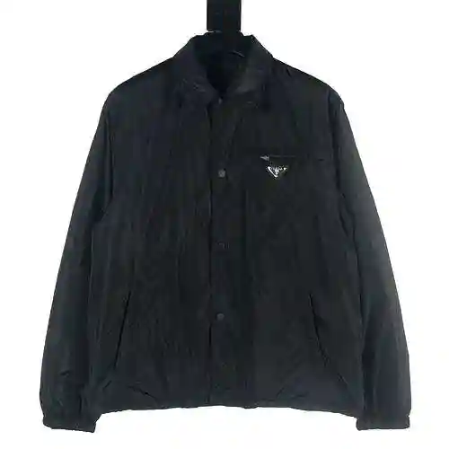Prada PRD lapel pocket shirt style cotton jacket