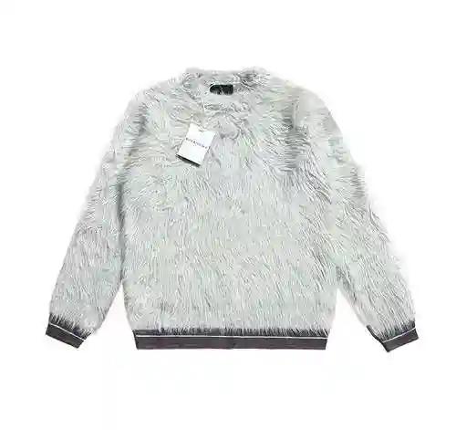 GVC/Givenchy Mink 4G Embossed Round Neck Casual Sweater