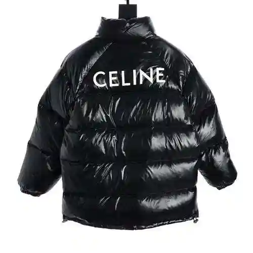 CE 23FW back letter printed medium length down jacket