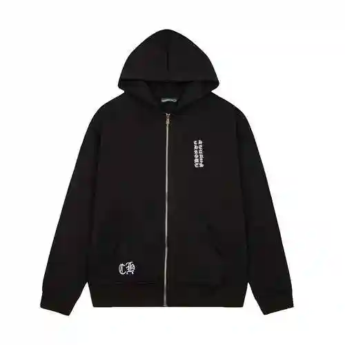 CH/Croix Embroidered Sanskrit Cardigan Zipper Coat, Unisex