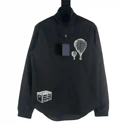 LV 23FW Hot Air Balloon Zipper Thin Trench Coat
