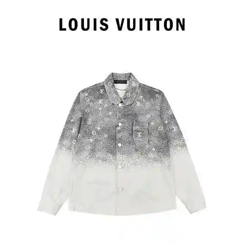 LV/Louis Vuitton 22ss Starry Sky Speckled Denim Shirt Coat