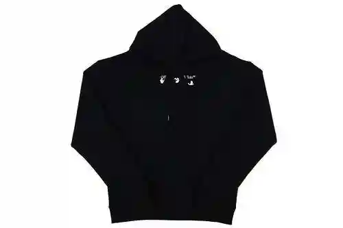 O * FF W * HITE Gradient Dissolved Arrow Printed Hoodie, Unisex