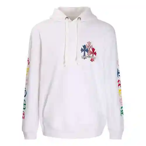 CH/CROSS HEART Colorful Overlapping Cross Flower Arm Hoodie, Unisex